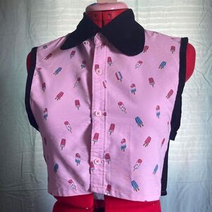 Ice cream print crop top